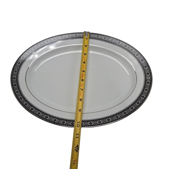 Noritake Fine China Segovia 2216 Pattern 13-3/4" Oval Serving Platter Japan - Picture 3 of 13